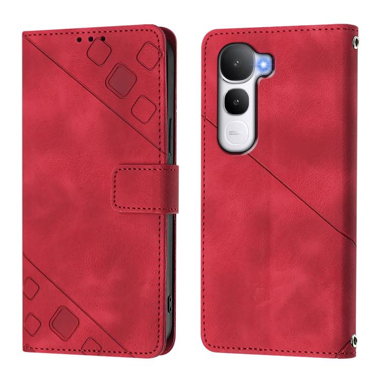 For vivo Y400 5G Global Skin Feel Embossed Leather Phone Case