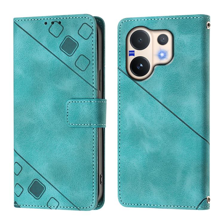 For vivo V60 5G Global Skin Feel Embossed Leather Phone Case