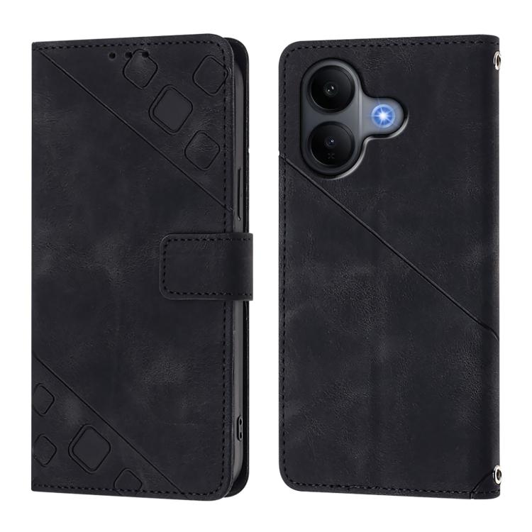 For vivo V60 Lite 5G Global Skin Feel Embossed Leather Phone Case