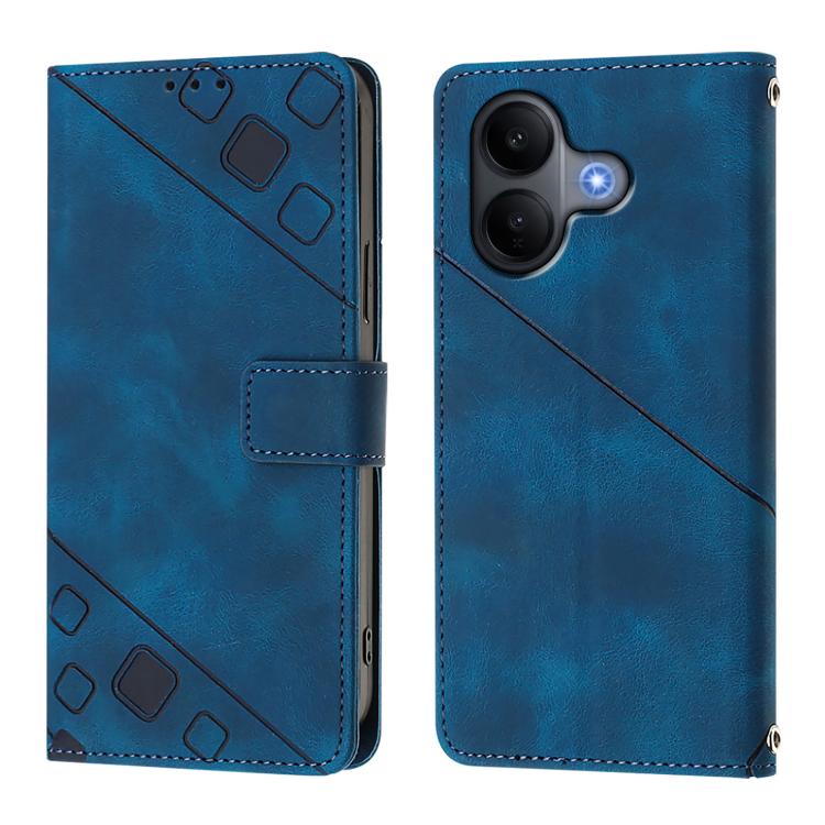 For vivo V60 Lite 5G Global Skin Feel Embossed Leather Phone Case