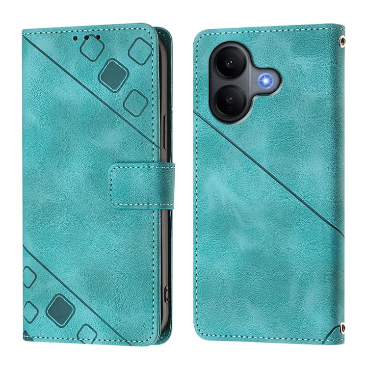 For vivo V60 Lite 5G Global Skin Feel Embossed Leather Phone Case