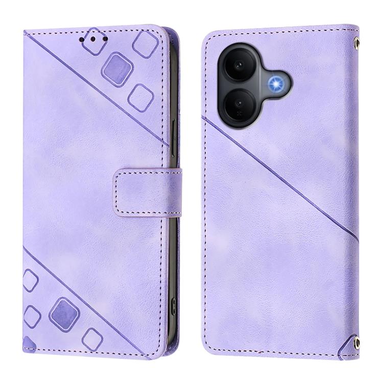 For vivo V60 Lite 5G Global Skin Feel Embossed Leather Phone Case