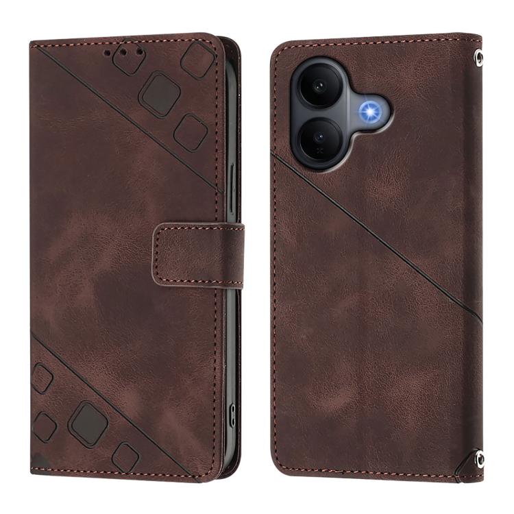 For vivo V60 Lite 5G Global Skin Feel Embossed Leather Phone Case
