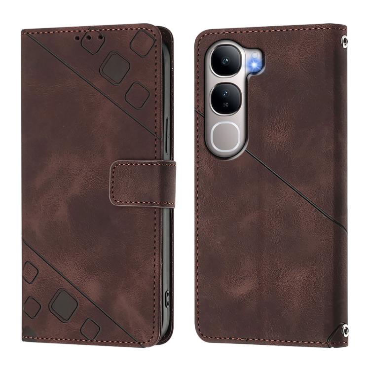 For vivo Y31 5G Global Skin Feel Embossed Leather Phone Case