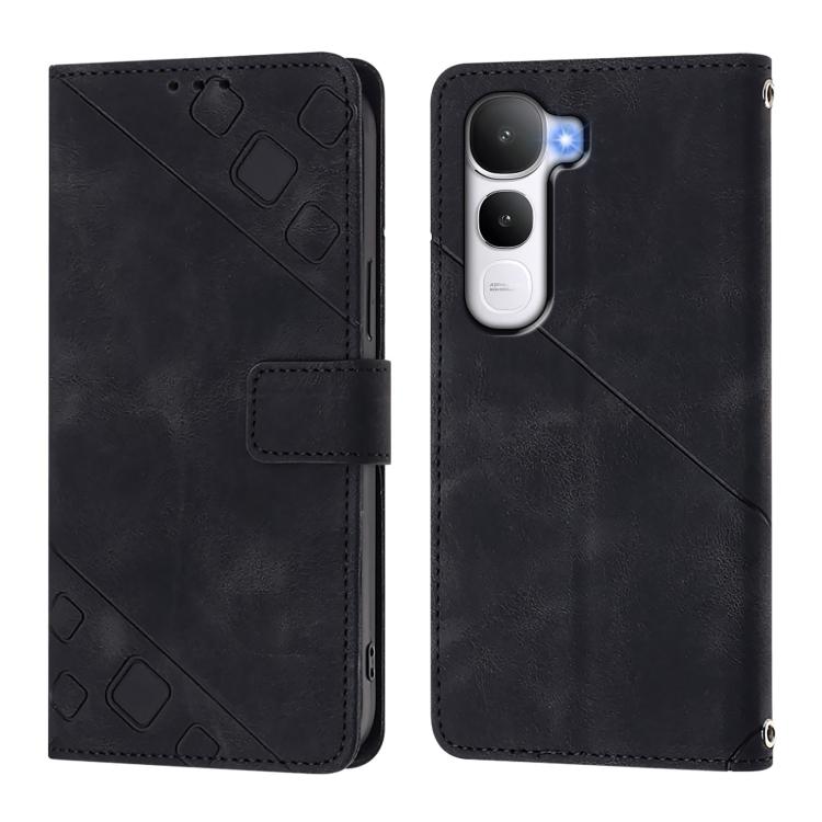 For vivo Y400 4G Skin Feel Embossed Leather Phone Case