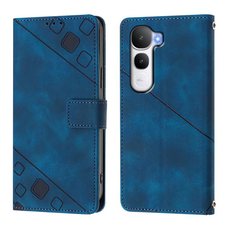 For vivo Y400 4G Skin Feel Embossed Leather Phone Case