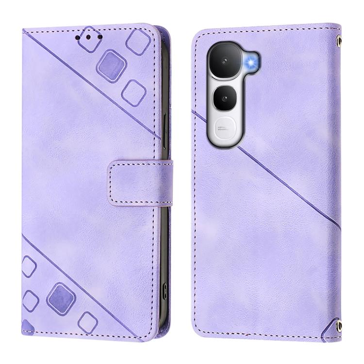 For vivo Y400 4G Skin Feel Embossed Leather Phone Case