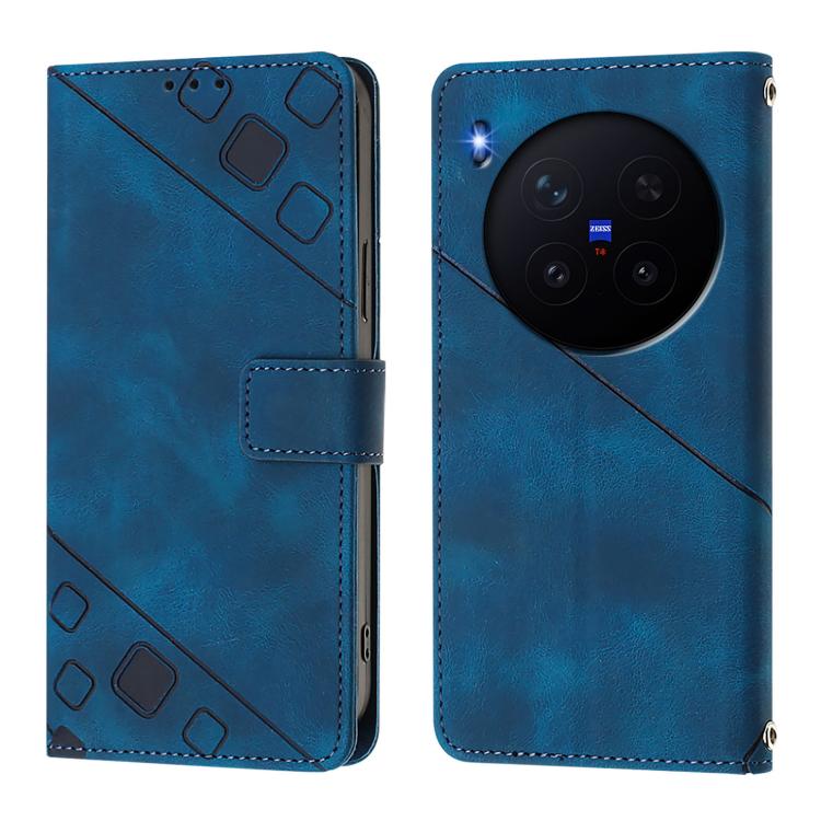 For vivo X300 Pro Skin Feel Embossed Leather Phone Case