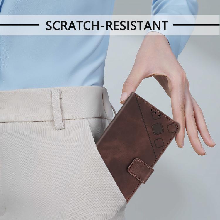 For vivo X300 Pro Skin Feel Embossed Leather Phone Case