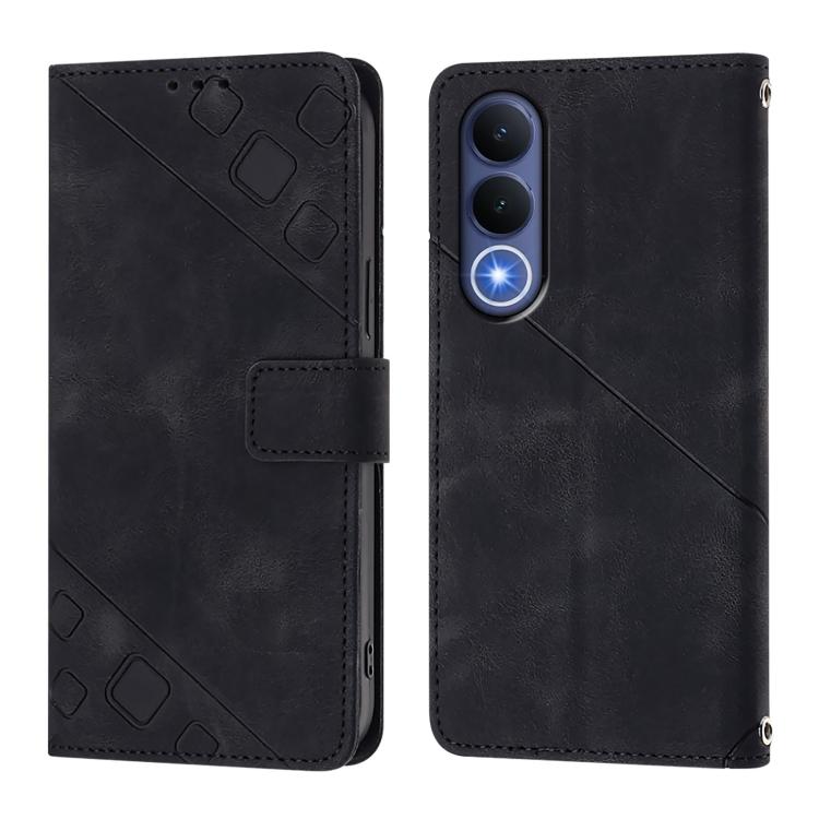 For vivo V70 FE 5G Skin Feel Embossed Leather Phone Case