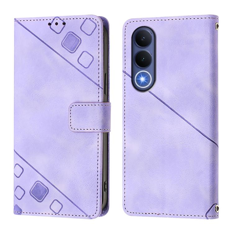 For vivo V70 FE 5G Skin Feel Embossed Leather Phone Case