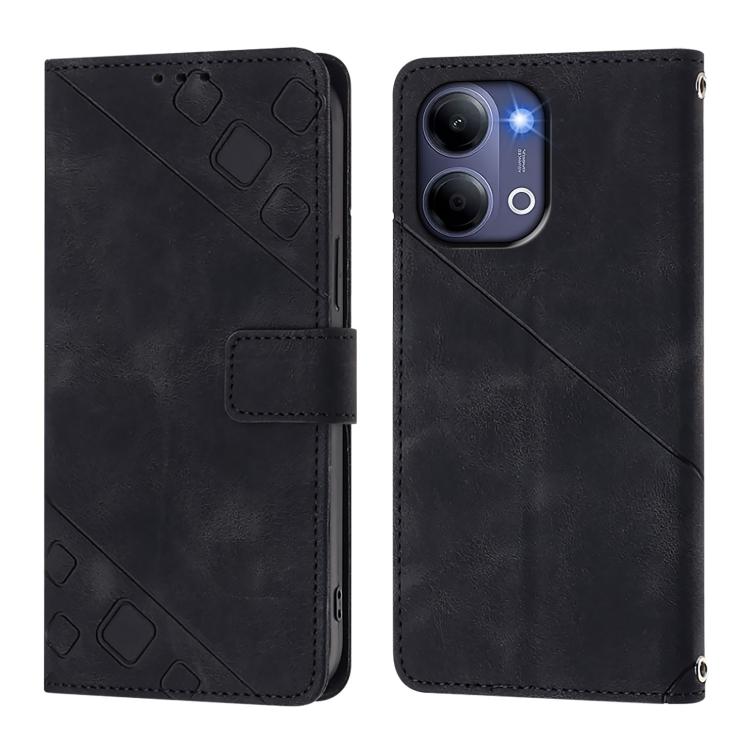 For vivo Y21 5G 2026 Global / Y05 4G Skin Feel Embossed Leather Phone Case