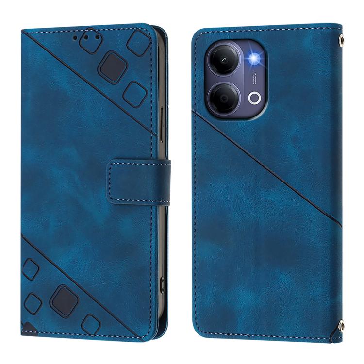 For vivo Y21 5G 2026 Global / Y05 4G Skin Feel Embossed Leather Phone Case