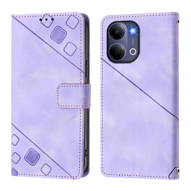 For vivo Y21 5G 2026 Global / Y05 4G Skin Feel Embossed Leather Phone Case