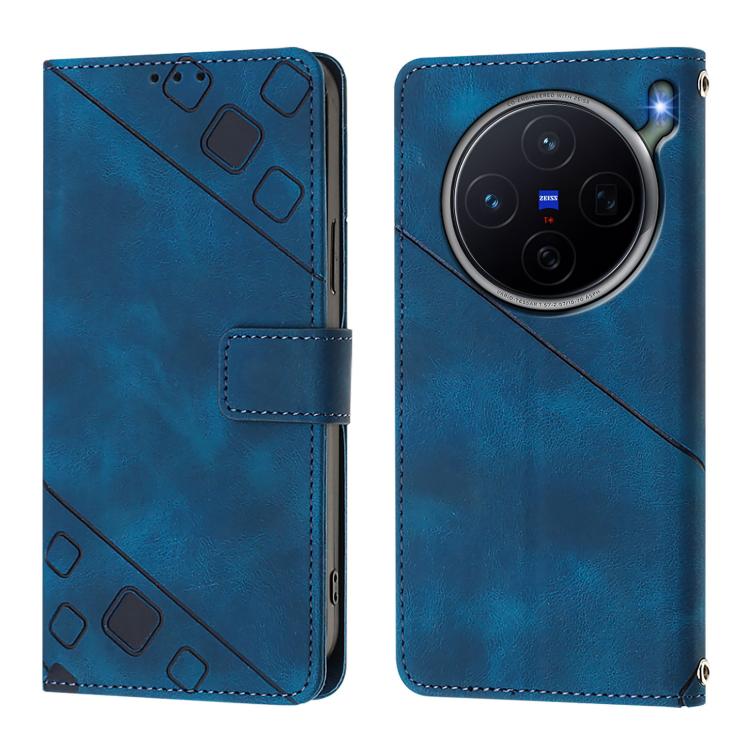 For vivo X300s 5G Skin Feel Embossed Leather Phone Case