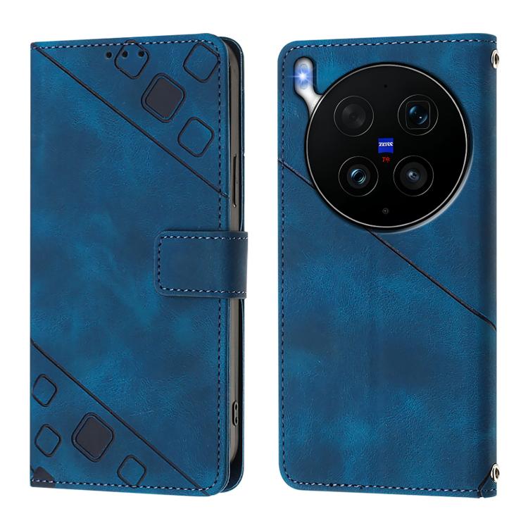 For vivo X300 Ultra 5G Skin Feel Embossed Leather Phone Case