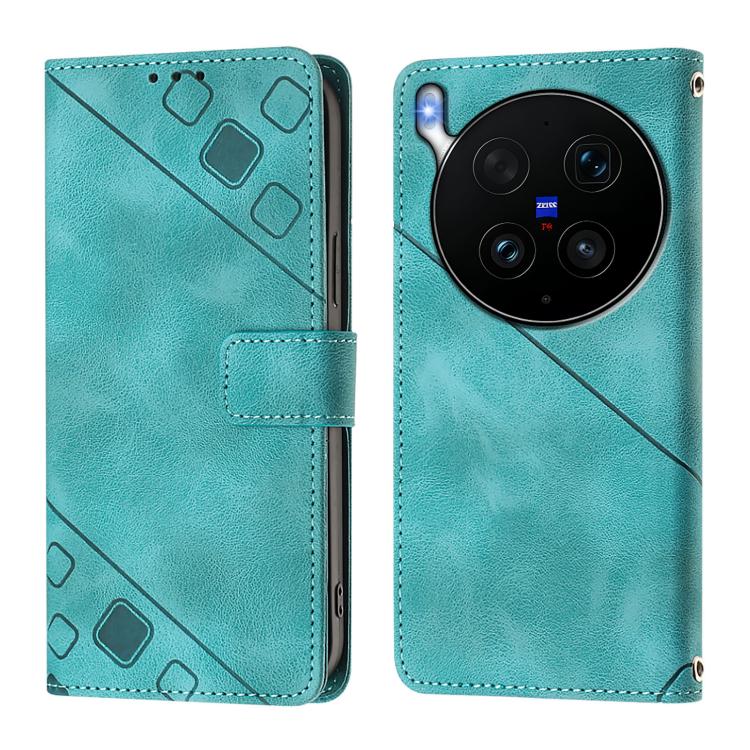 For vivo X300 Ultra 5G Skin Feel Embossed Leather Phone Case
