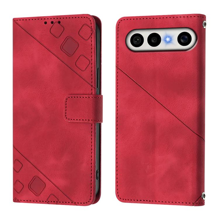 For vivo X300 FE 5G Russia / 5G Zeiss Skin Feel Embossed Leather Phone Case