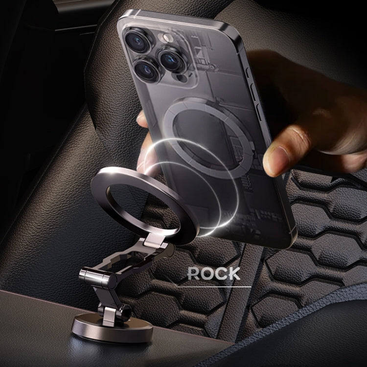 ROCK Q08 Car Magnetic Foldable Phone Holder - Black