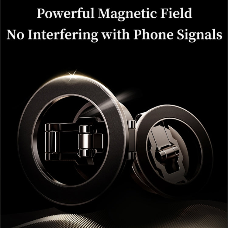 ROCK Q08 Car Magnetic Foldable Phone Holder - Black
