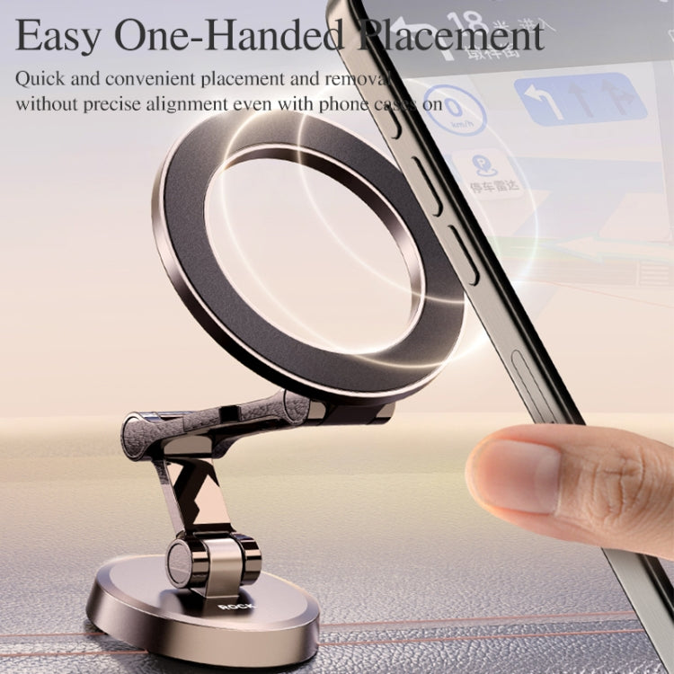 ROCK Q08 Car Magnetic Foldable Phone Holder - Black