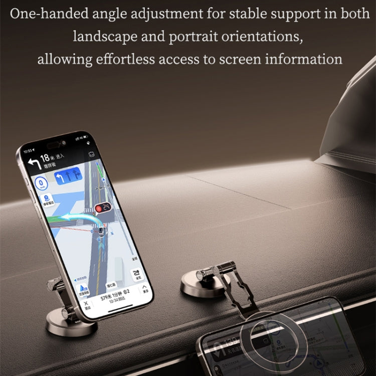 ROCK Q08 Car Magnetic Foldable Phone Holder - Black