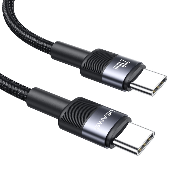 USAMS SJ727 240W USB-C / Type-C to USB-C / Type-C Aluminum Alloy Data Cable, Length: 1.2m - Tarnish