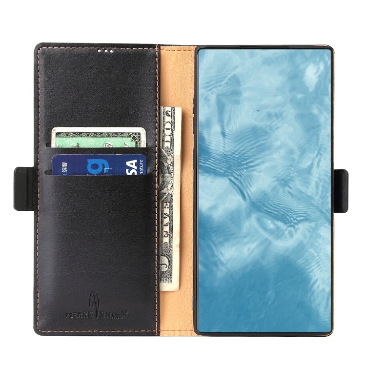 For Samsung Galaxy Note20 Fierre Shann PU Genuine Leather Texture Horizontal Flip Leather Case with Holder & Card Slots & Wallet