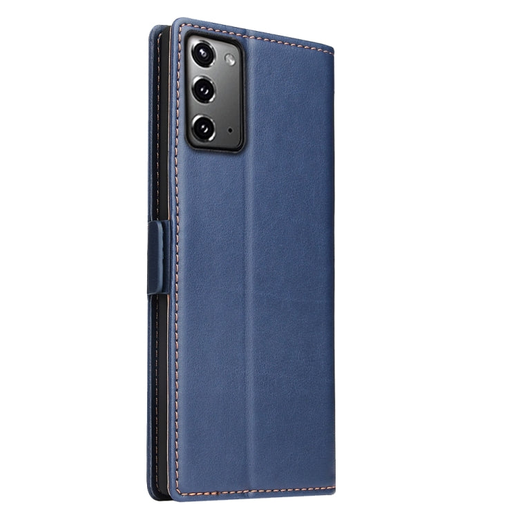 For Samsung Galaxy Note20 Fierre Shann PU Genuine Leather Texture Horizontal Flip Leather Case with Holder & Card Slots & Wallet