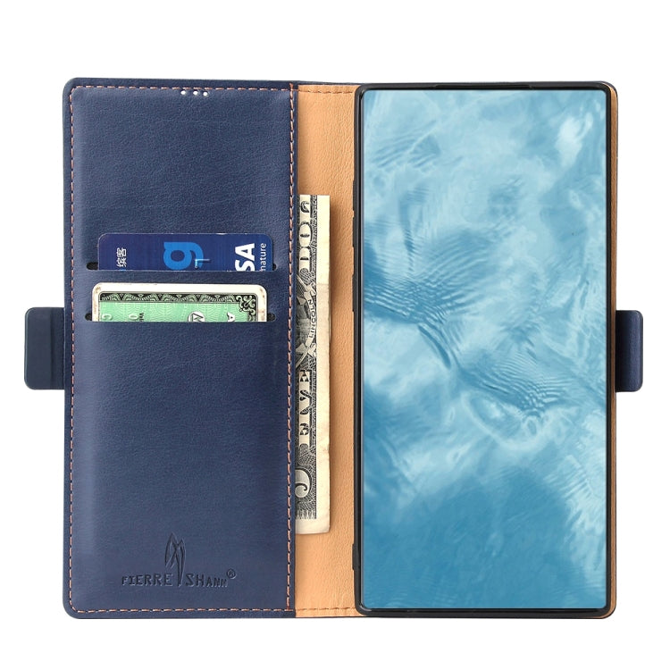 For Samsung Galaxy Note20 Fierre Shann PU Genuine Leather Texture Horizontal Flip Leather Case with Holder & Card Slots & Wallet