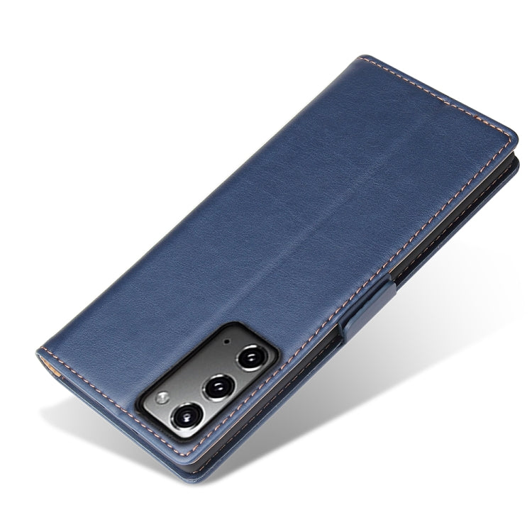 For Samsung Galaxy Note20 Fierre Shann PU Genuine Leather Texture Horizontal Flip Leather Case with Holder & Card Slots & Wallet
