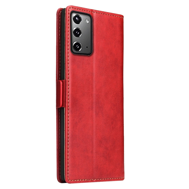 For Samsung Galaxy Note20 Ultra Fierre Shann PU Genuine Leather Texture Horizontal Flip Leather Case with Holder & Card Slots & Wallet