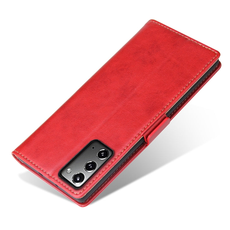 For Samsung Galaxy Note20 Ultra Fierre Shann PU Genuine Leather Texture Horizontal Flip Leather Case with Holder & Card Slots & Wallet