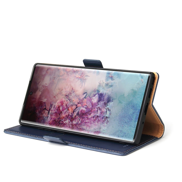 For Samsung Galaxy Note20 Ultra Fierre Shann PU Genuine Leather Texture Horizontal Flip Leather Case with Holder & Card Slots & Wallet