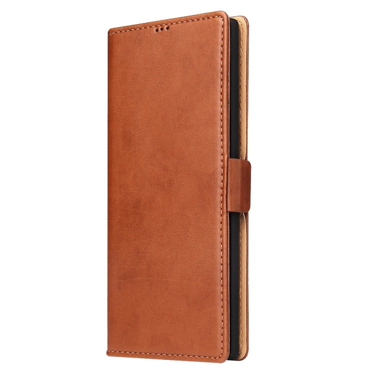 For Samsung Galaxy Note20 Ultra Fierre Shann PU Genuine Leather Texture Horizontal Flip Leather Case with Holder & Card Slots & Wallet