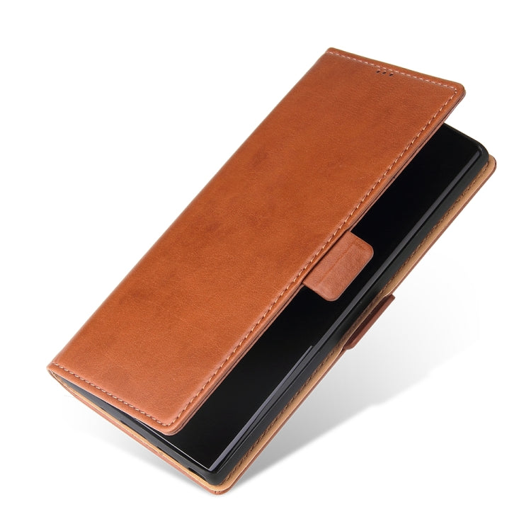 For Samsung Galaxy Note20 Ultra Fierre Shann PU Genuine Leather Texture Horizontal Flip Leather Case with Holder & Card Slots & Wallet