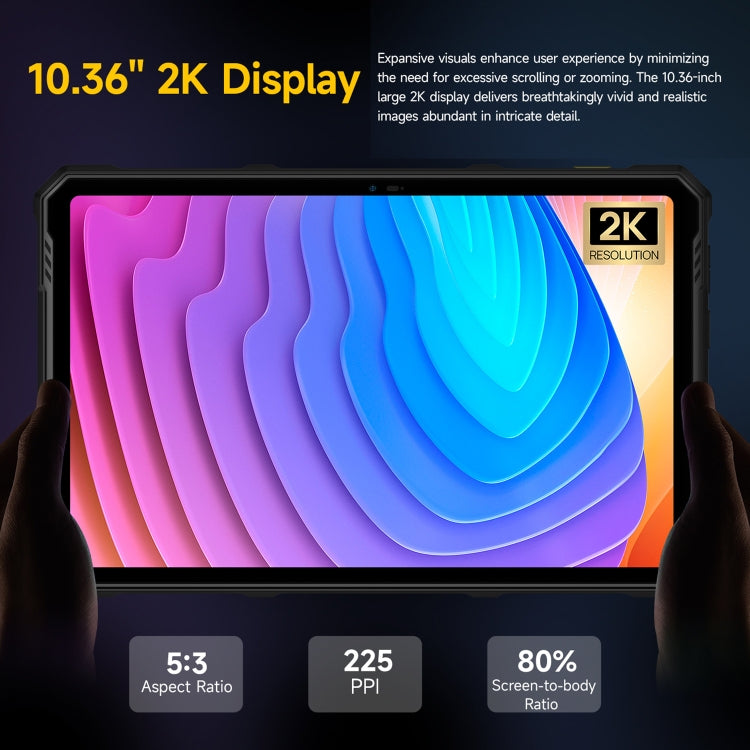 [HK Warehouse] Ulefone Armor Pad 3 Pro Rugged Tablet PC, 8GB+256GB, 10.36 inch Android 13 MediaTek MT8788 Octa Core 4G Network, EU Plug - Black