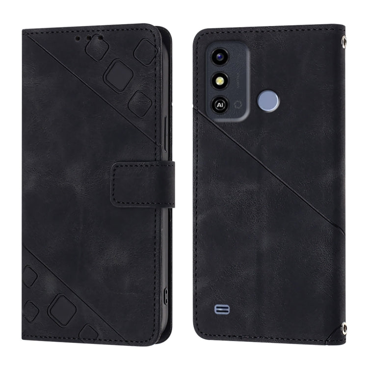 For ZTE Blade A53 Skin Feel Embossed Leather Phone Case