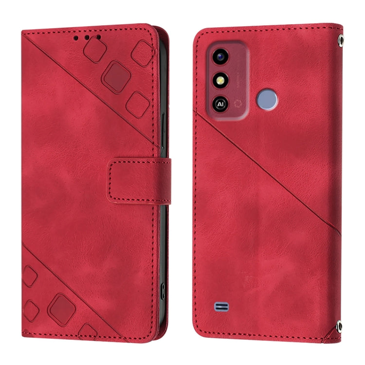 For ZTE Blade A53 Skin Feel Embossed Leather Phone Case