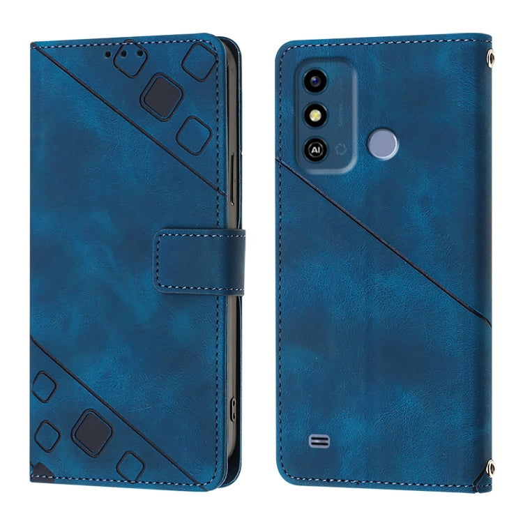 For ZTE Blade A53 Skin Feel Embossed Leather Phone Case
