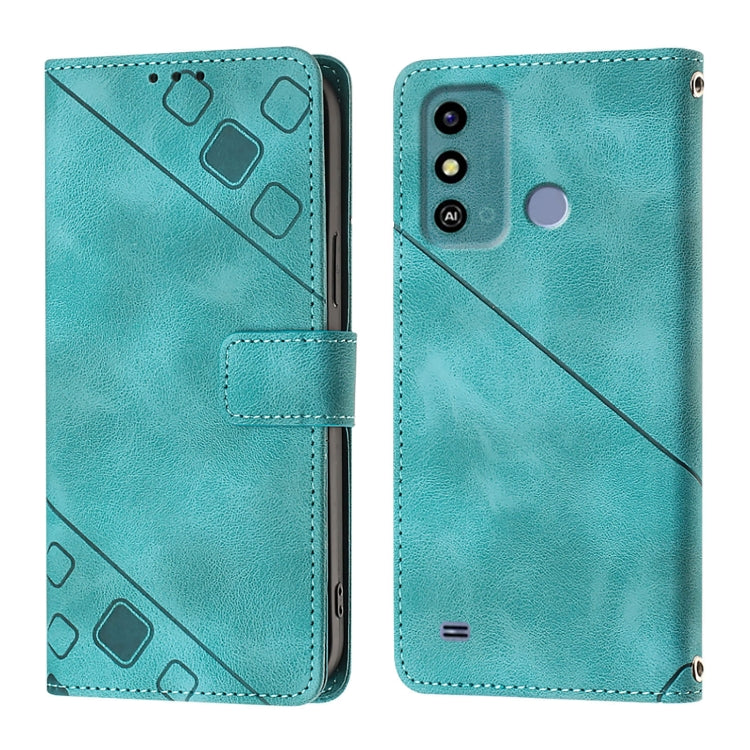 For ZTE Blade A53 Skin Feel Embossed Leather Phone Case