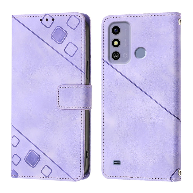 For ZTE Blade A53 Skin Feel Embossed Leather Phone Case