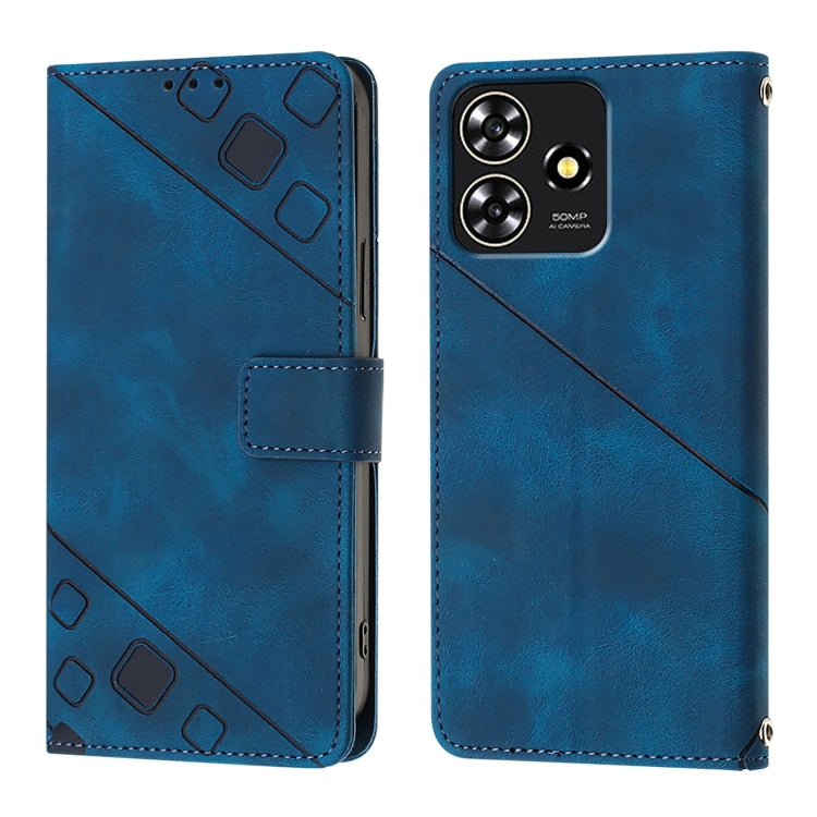 For ZTE Blade A73 4G Skin Feel Embossed Leather Phone Case