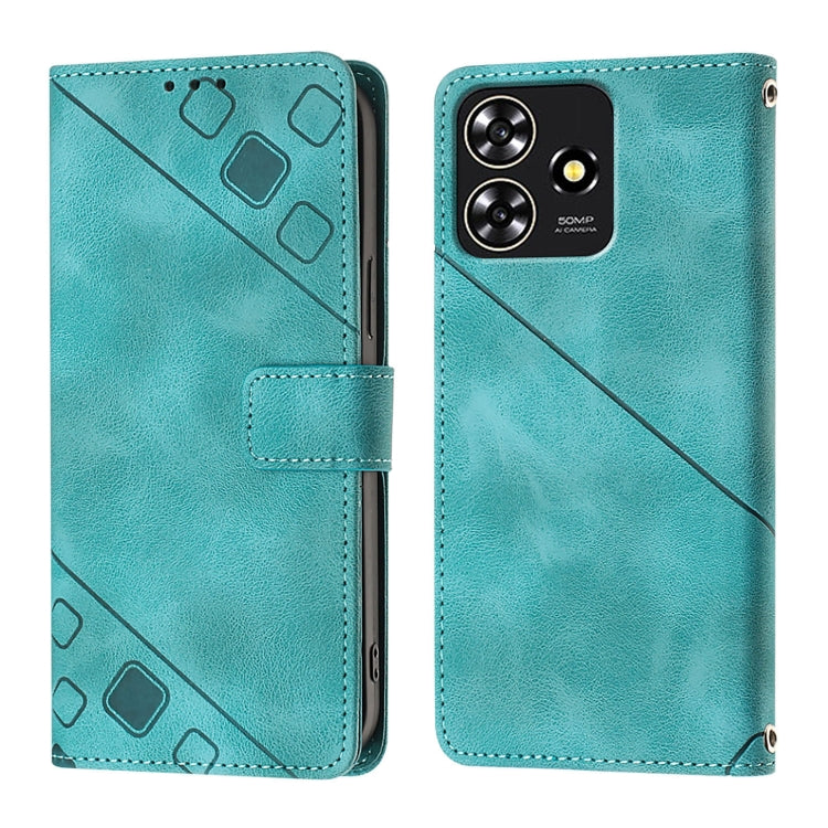 For ZTE Blade A73 4G Skin Feel Embossed Leather Phone Case