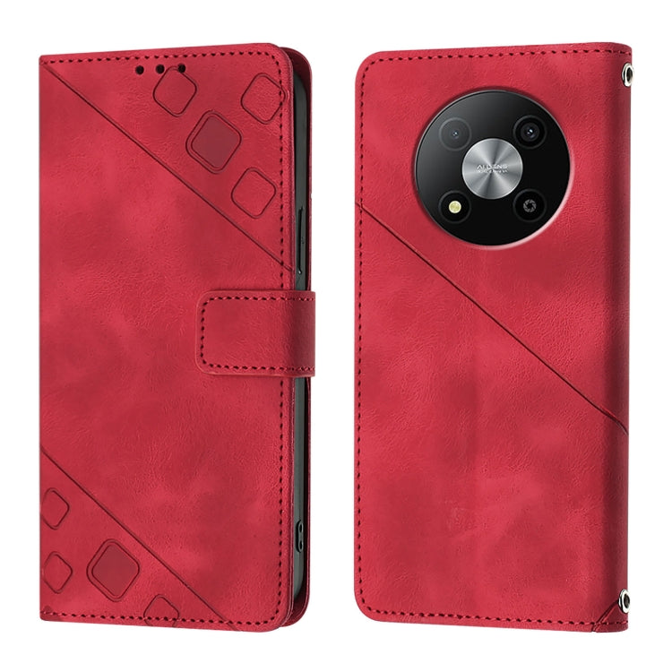 For ZTE Blade A73 5G Skin Feel Embossed Leather Phone Case