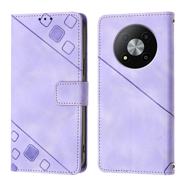 For ZTE Blade A73 5G Skin Feel Embossed Leather Phone Case