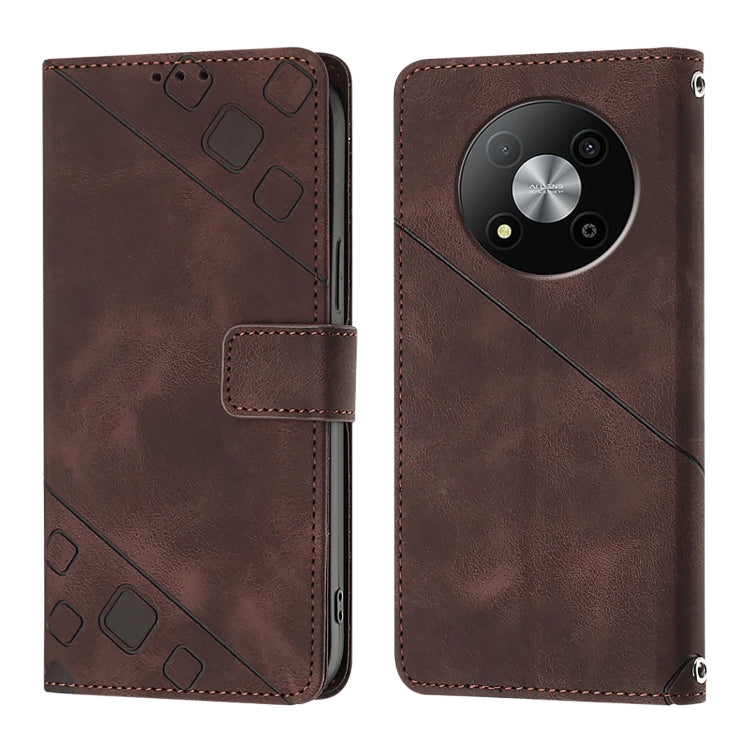For ZTE Blade A73 5G Skin Feel Embossed Leather Phone Case