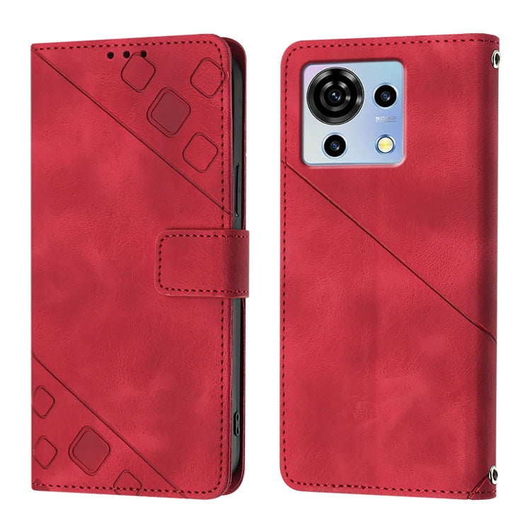 For ZTE Blade V50 Vita Skin Feel Embossed Leather Phone Case