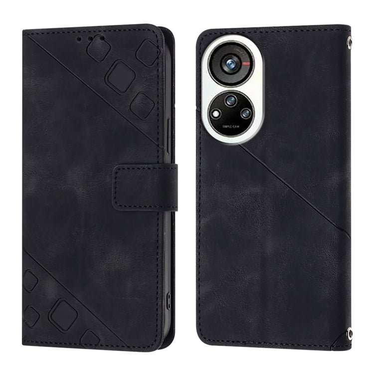 For ZTE Blade V40s Skin Feel Embossed Leather Phone Case
