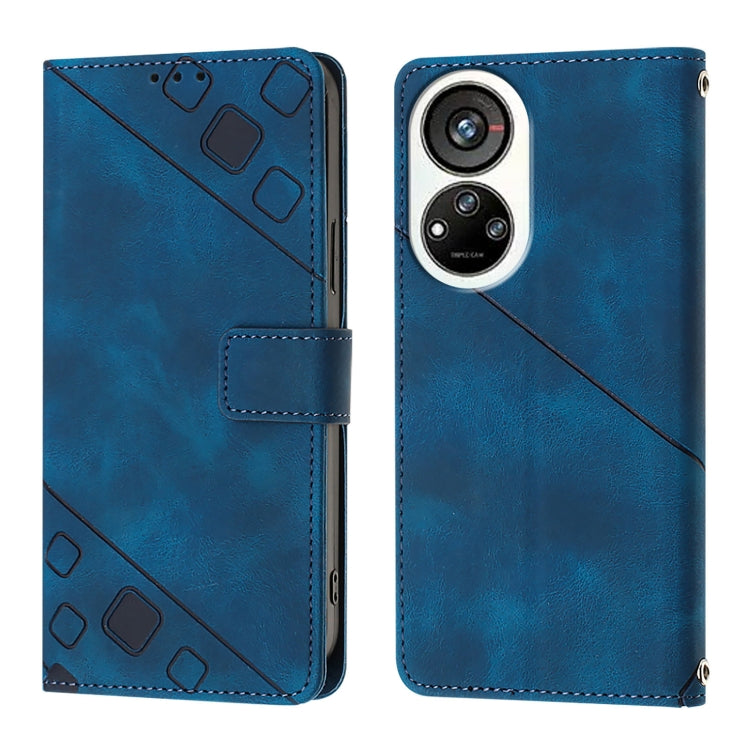 For ZTE Blade V40s Skin Feel Embossed Leather Phone Case